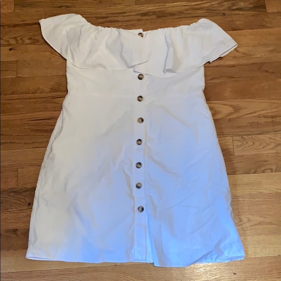 Zara Linen off the shoulder dress - Picture 1 of 4